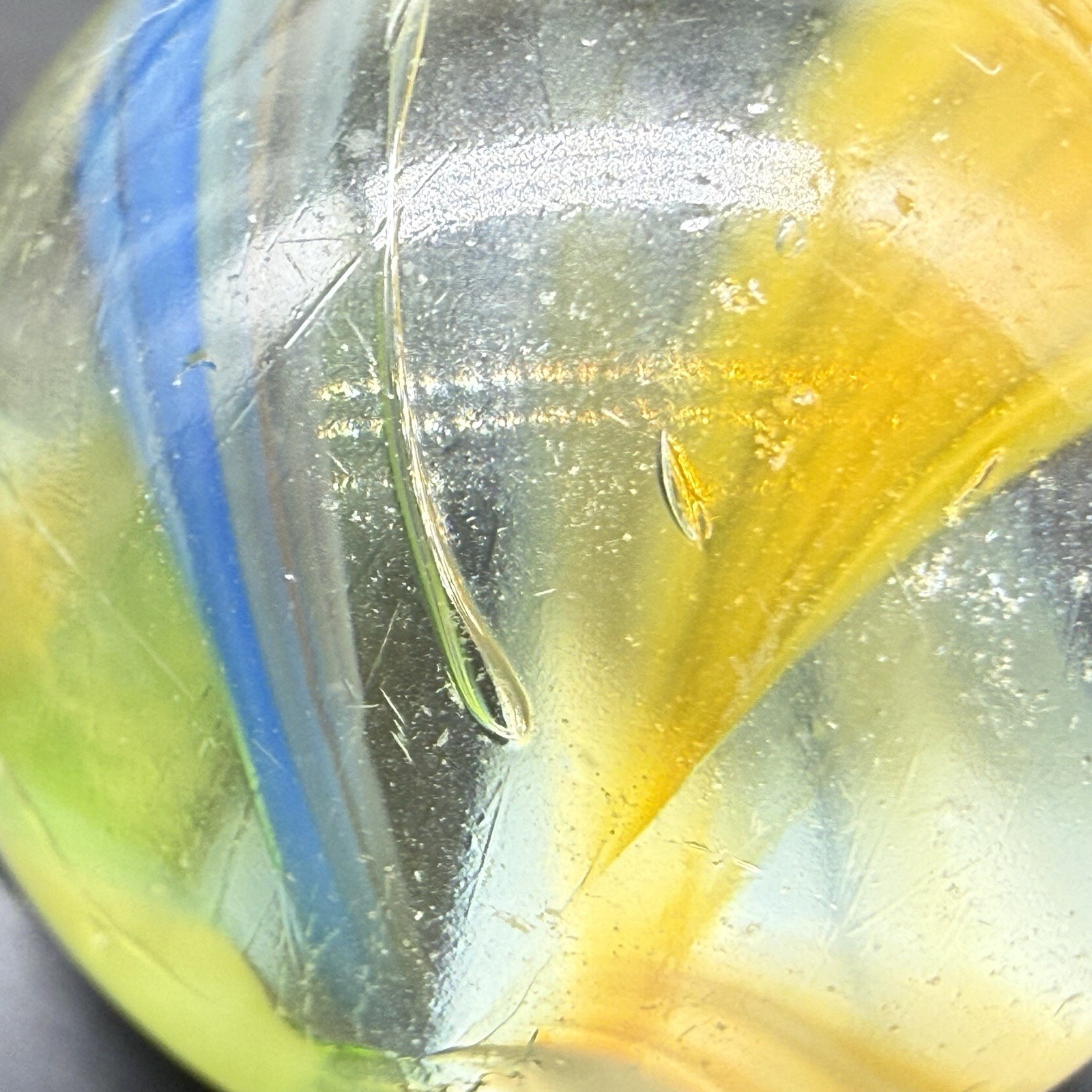AMAZING Clear Multi Color Caged Cat Eye Shooter .80” NM+ Possibly Vitro