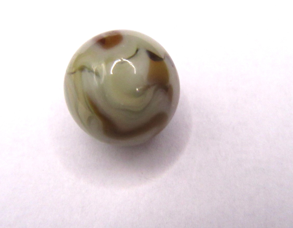 BEAUTIFUL VINTAGE ALLEY AGATE SWIRL MARBLE- Tan/Brown 11/16″