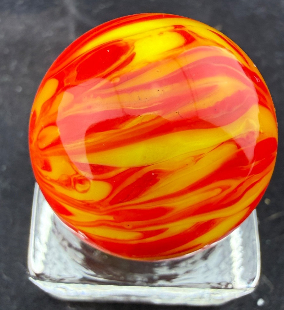 Steve Willis 2006 Handmade Lampwork Art Glass Marble 1.16″ Near Mint Signed W6