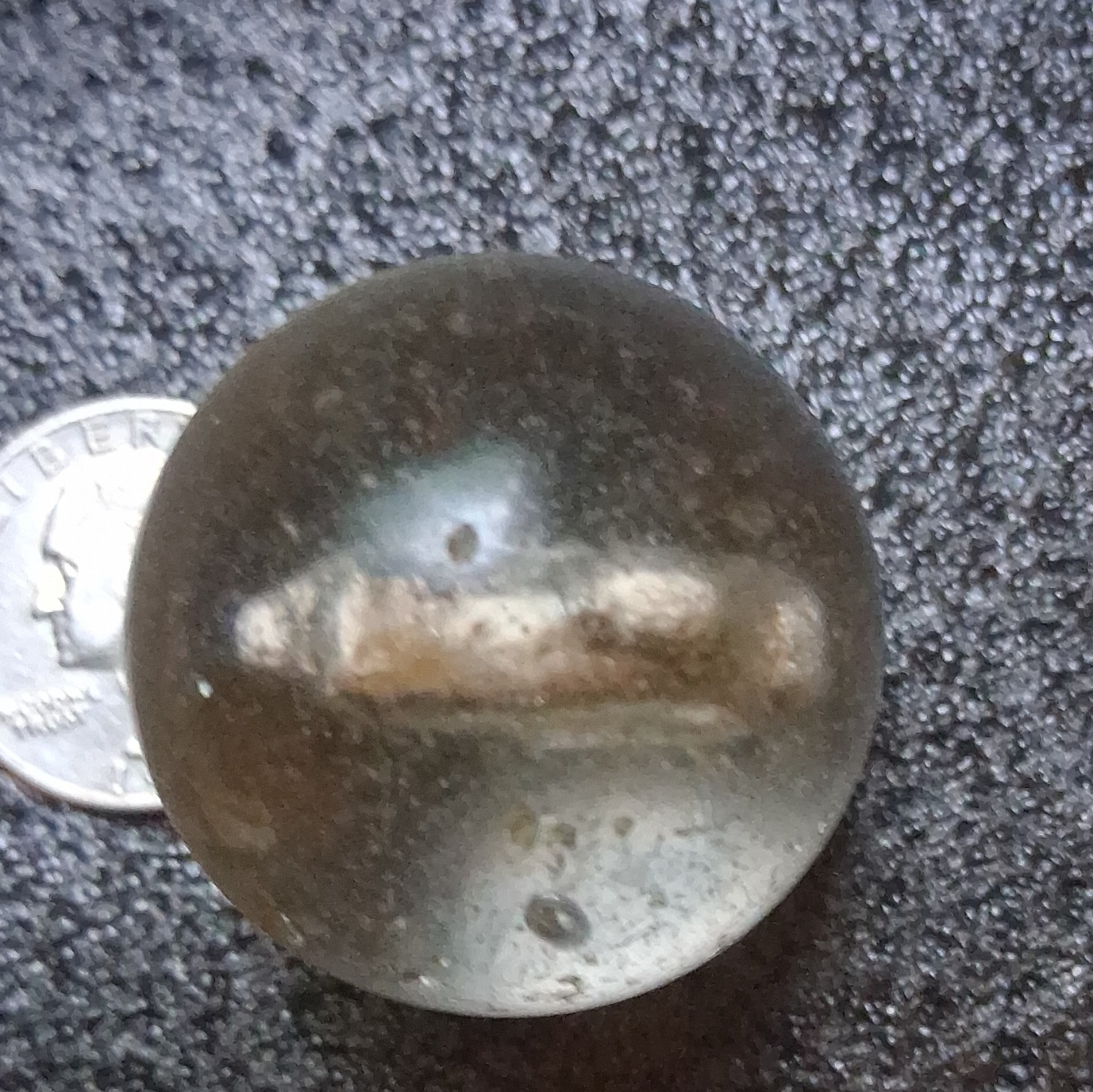 Antique German Handmade Sulphide Glass Shooter Marble – Standing Dog 1.5″