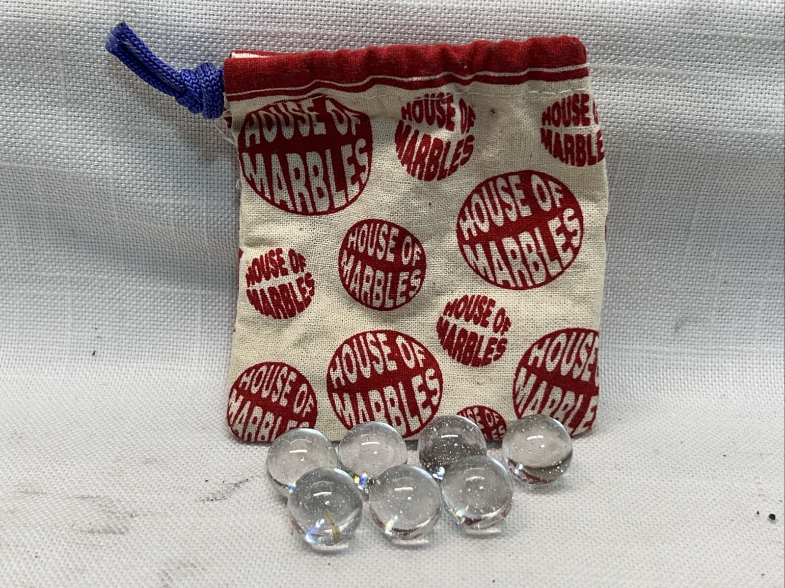 Glacial Ice Clear Glass Marbles 1/2″ 7 Marbles House Of Marbles Bag #3
