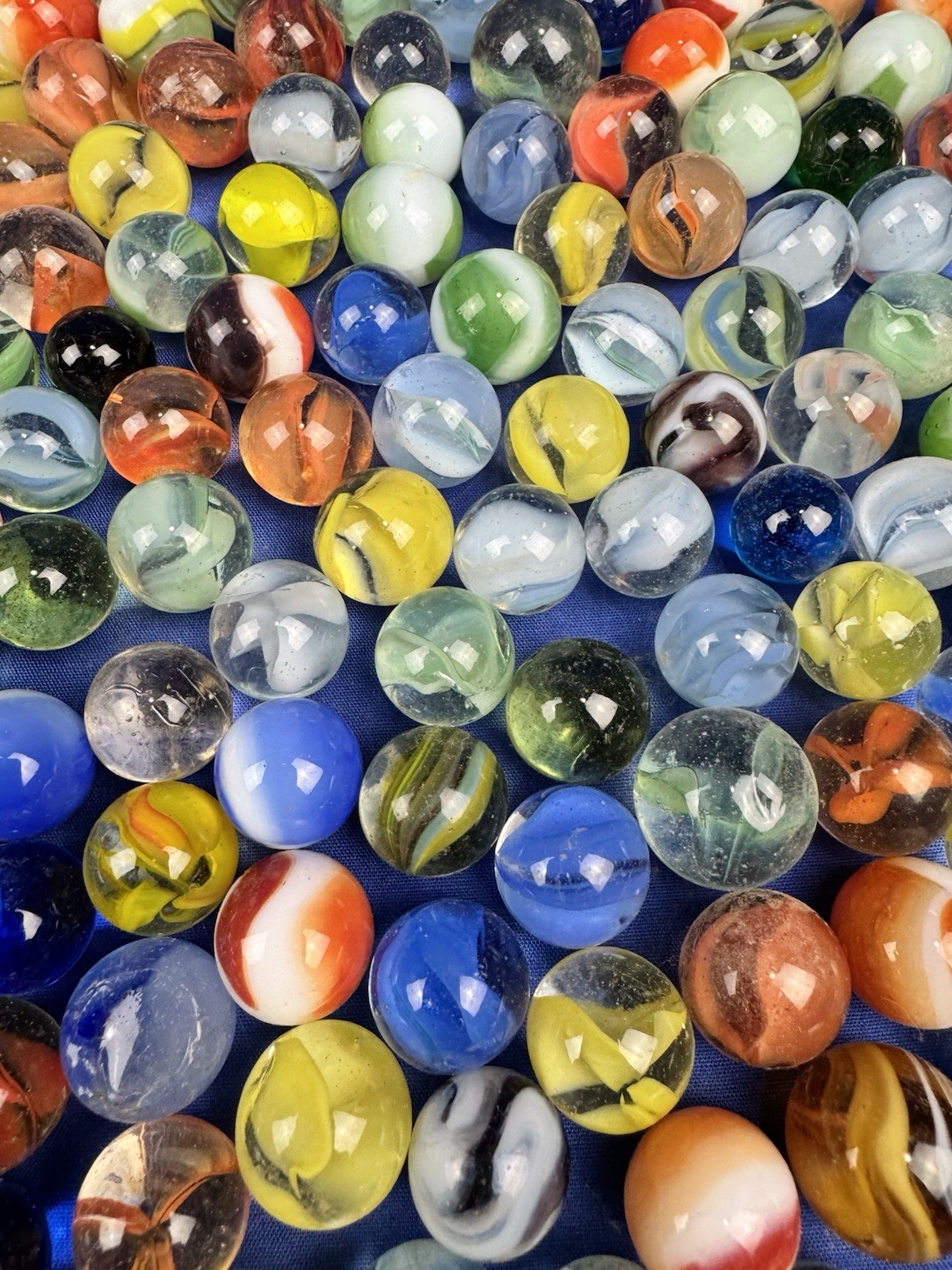 163 Vintage Marbles & 8 Poppers ~ Authentic Massachusetts Estate Find