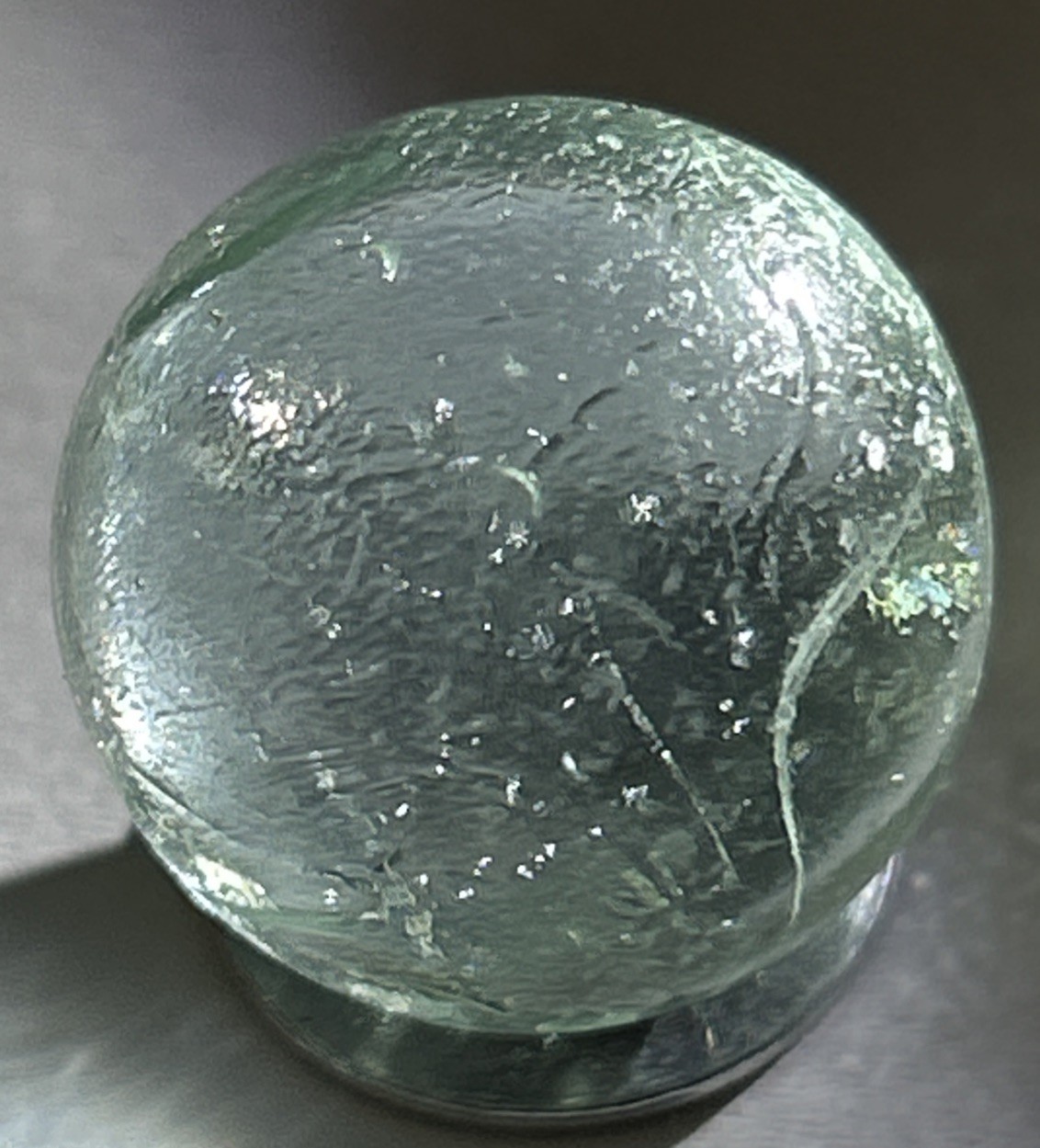 BB Marbles: Leighton Ground Pontil Transition . (B494) 20mm .80”