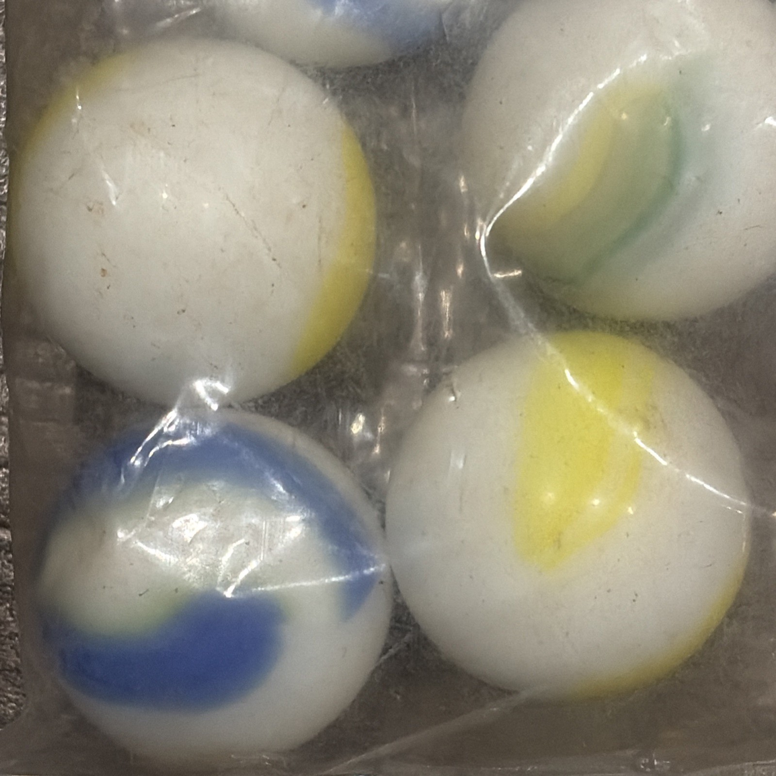 VTG New Old Stock Marble King Big Boy 6 Marbles In Original Pack 7/8” Toy