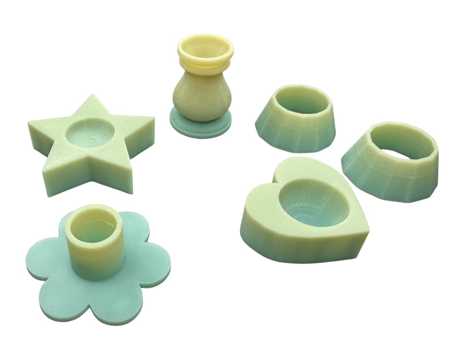 6 Marble Displays – For 5/8″ – 1” Marbles – Lot #8605