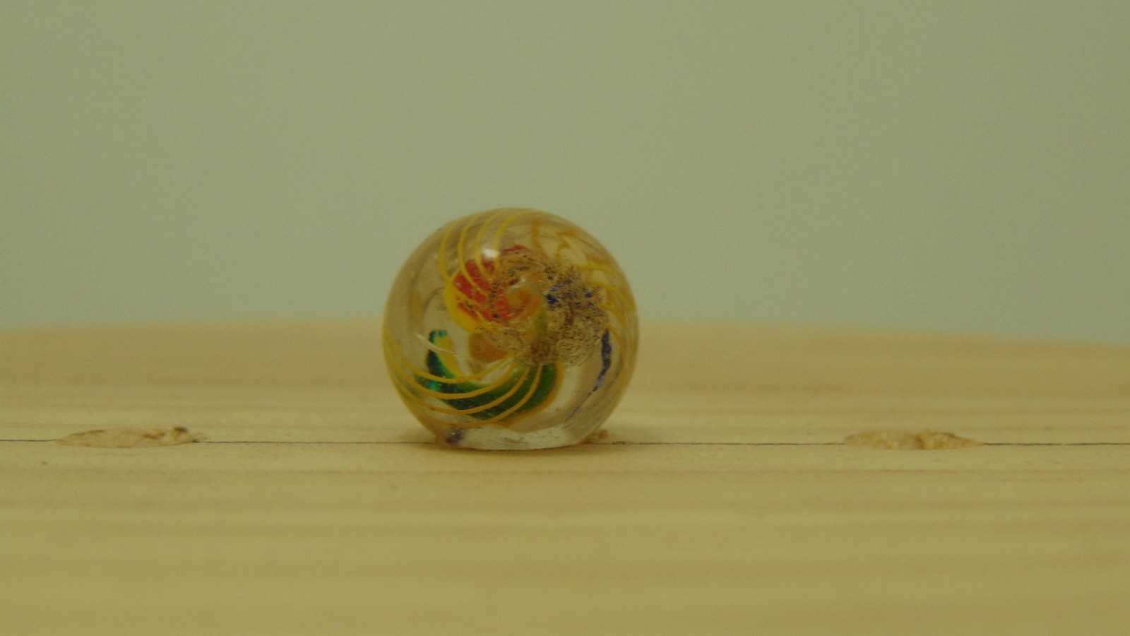 1/2 Divided Core German Marble Pee Wee MINT