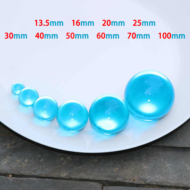 13.5-100mm Blue Glass Marbles Vintage Traditional Kids Toy Game Vase Decor Craft