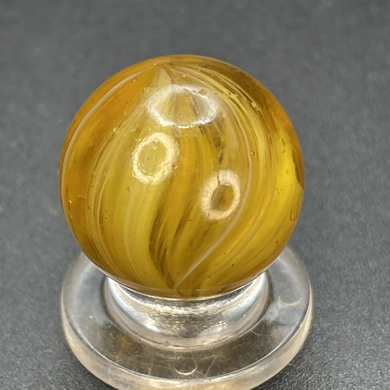 Christensen Striped Transparent Marble Vintage Swirl Marbles 0.669”