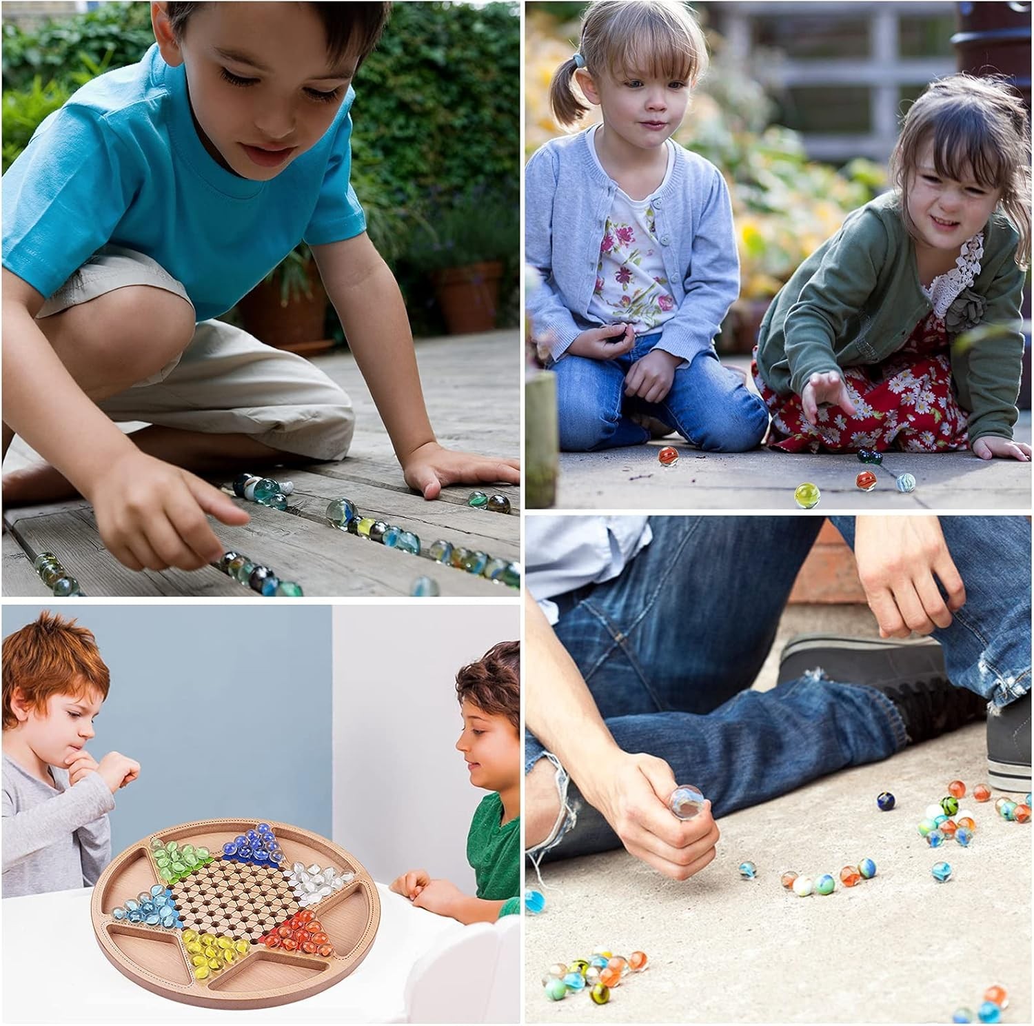 400 pcs Color Mixing Glass Marbles ,9/16 inch Bulk for Kids Marble Games,DIY …