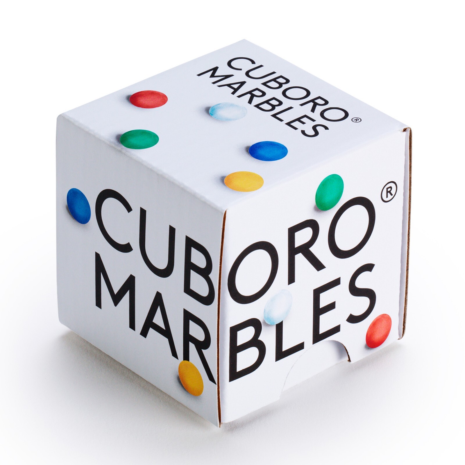 CUBORO glass marbles Set run system building wood construction game made Japan