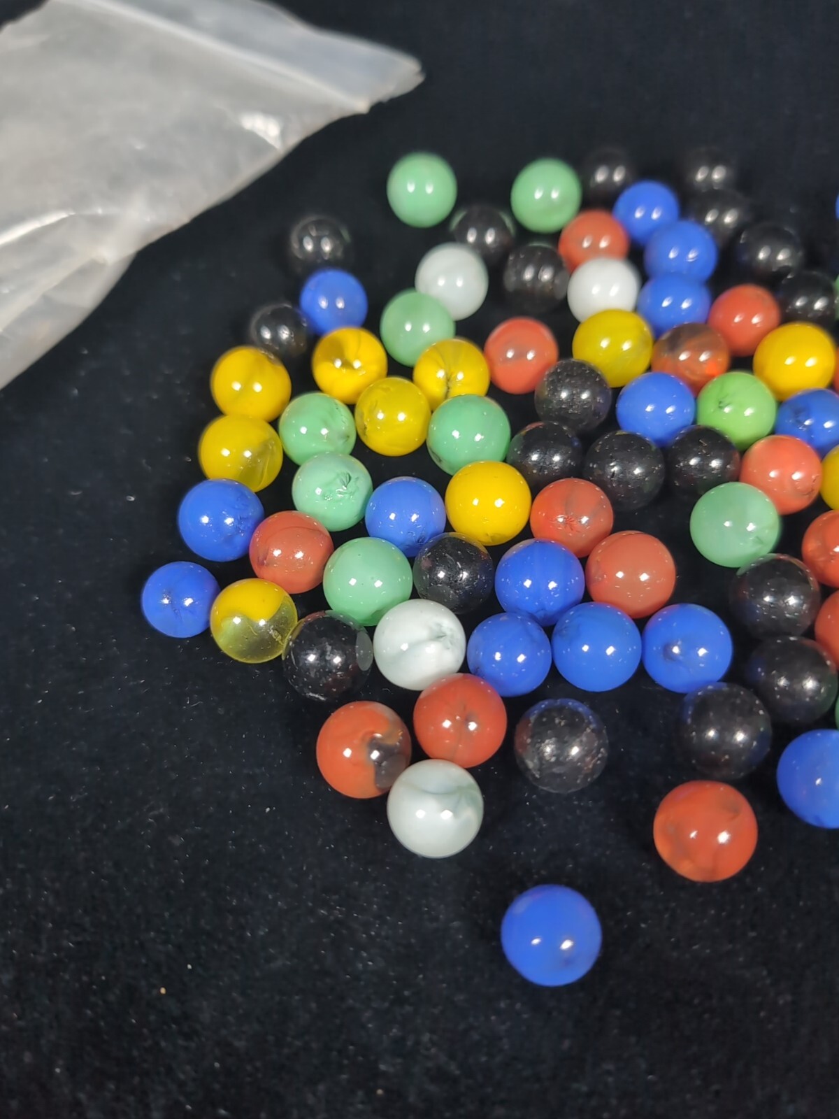 Bag Of Small Vintage Glass Marbles 10 Oz
