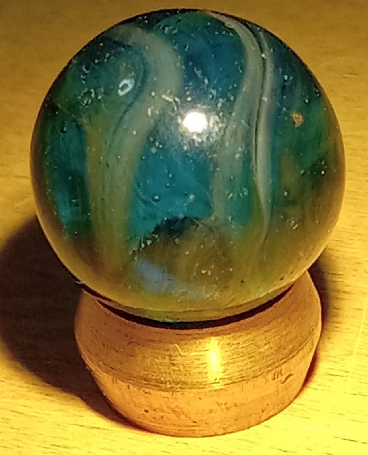 SCARCE LIMITED PRODUCTION Davis Marble Works WV Swirl Pennsboro 1947-48 DAZZLING