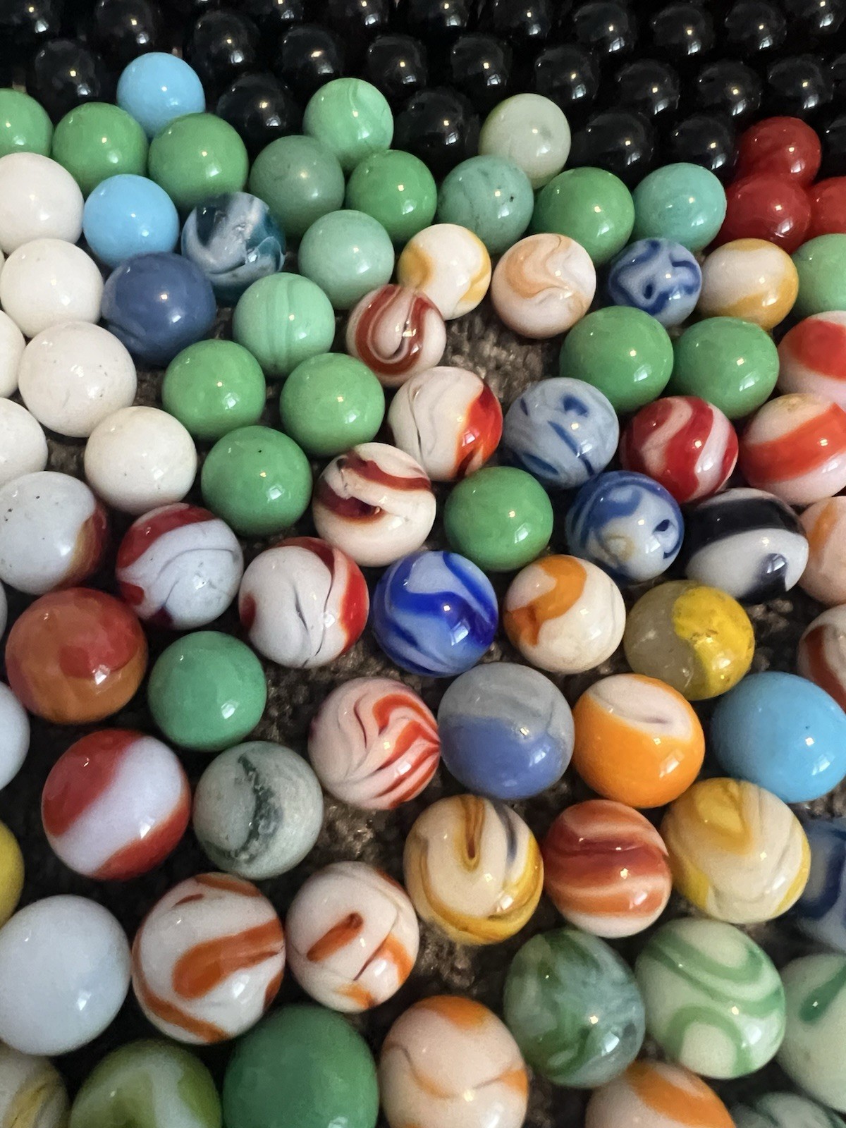 Vintage Marbles 350 Lot Dif Sizes