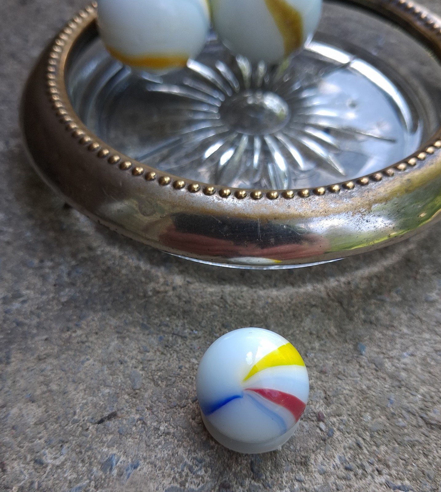 3 Imperial Asian Vacor Patch Marbles Vintage .65-.99