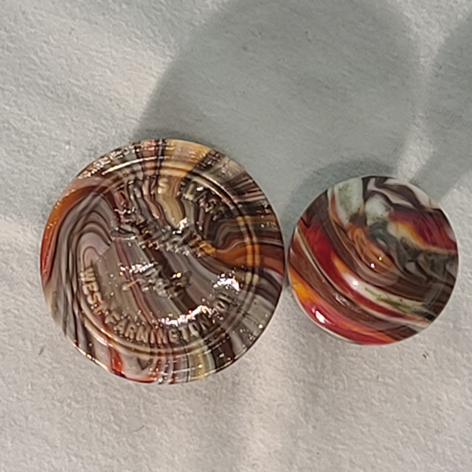 ANDY DAVIS, Glass Art Spinning Top & Base, Jokers Run (?), #335I
