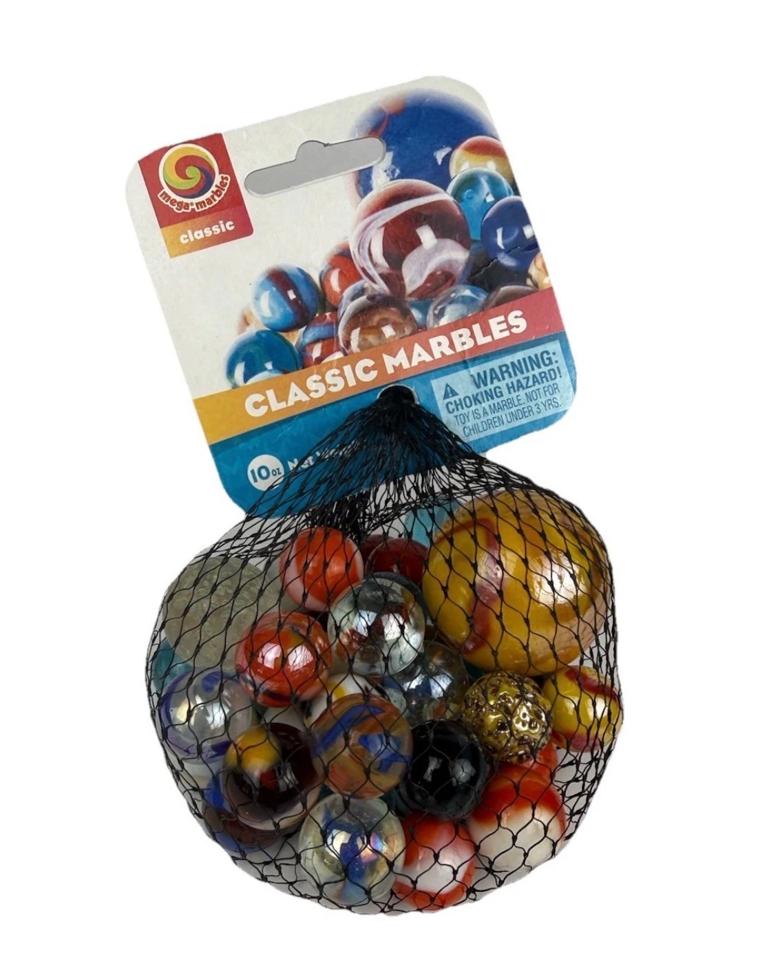 NEW Classic Marbles 10 oz Mega Marbles Vacor Net Bag Boulder Shooter