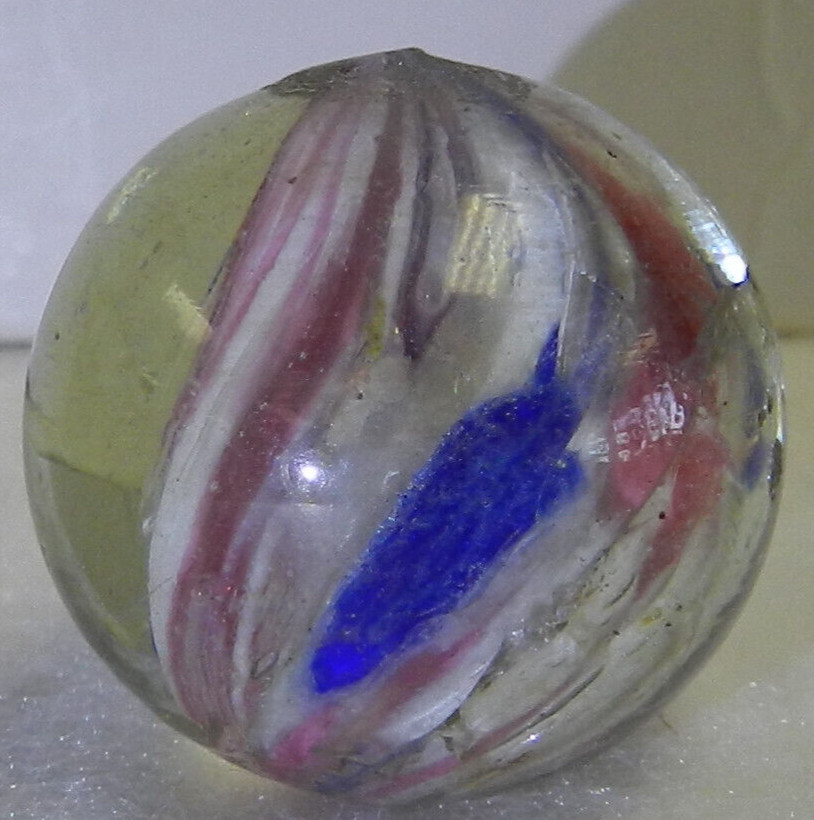 #18722m Interesting Shrunken Onionskin Vintage German Handmade Shooter Marble