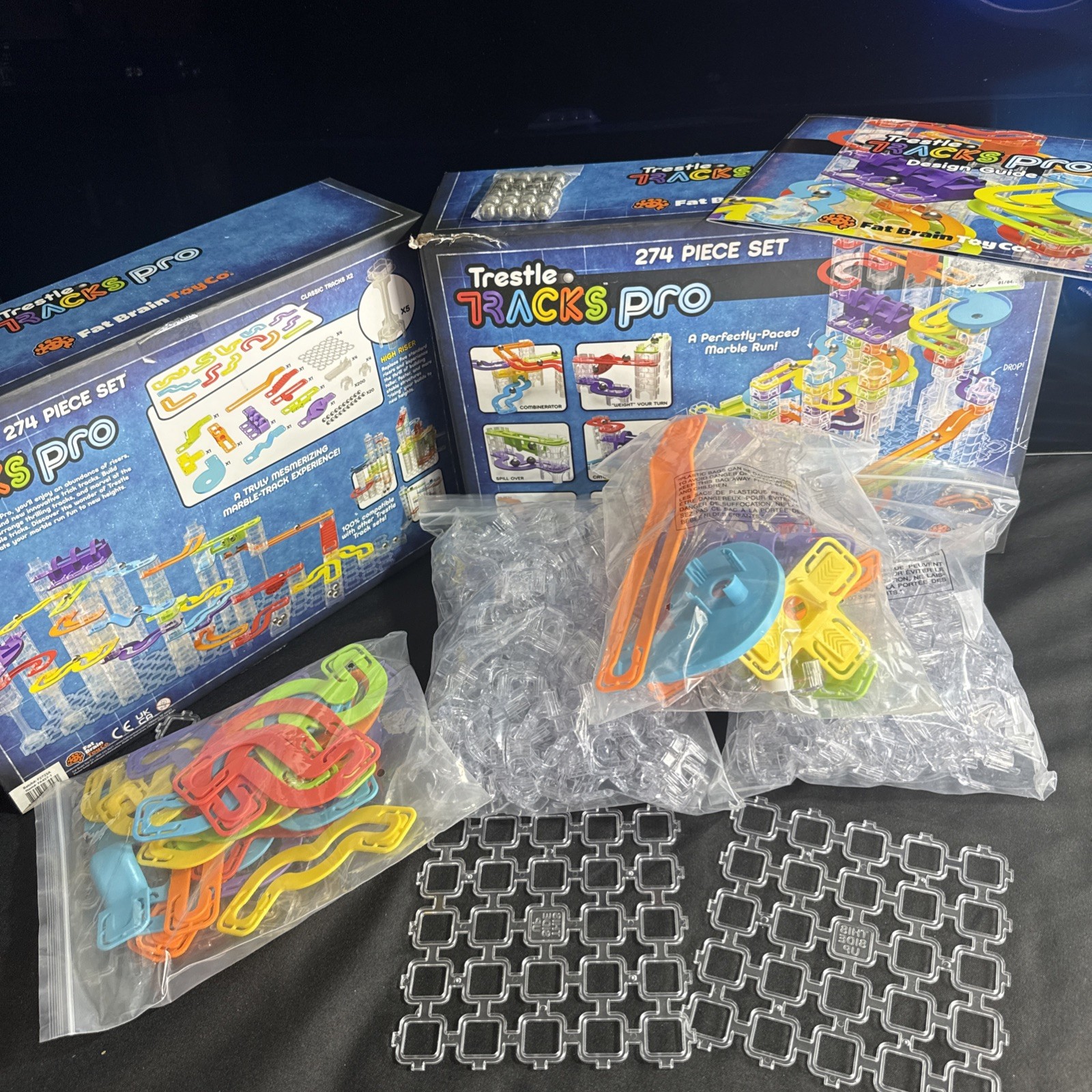 Fat Brain Toys – Trestle Tracks Pro Marble Play Building Set (FA457-1)