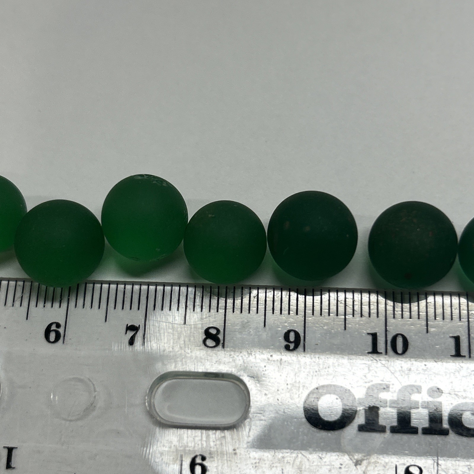 Lot Of 27 Tiny Antique Marble- 24 Green, 1 Orange, 2 Multi **Read