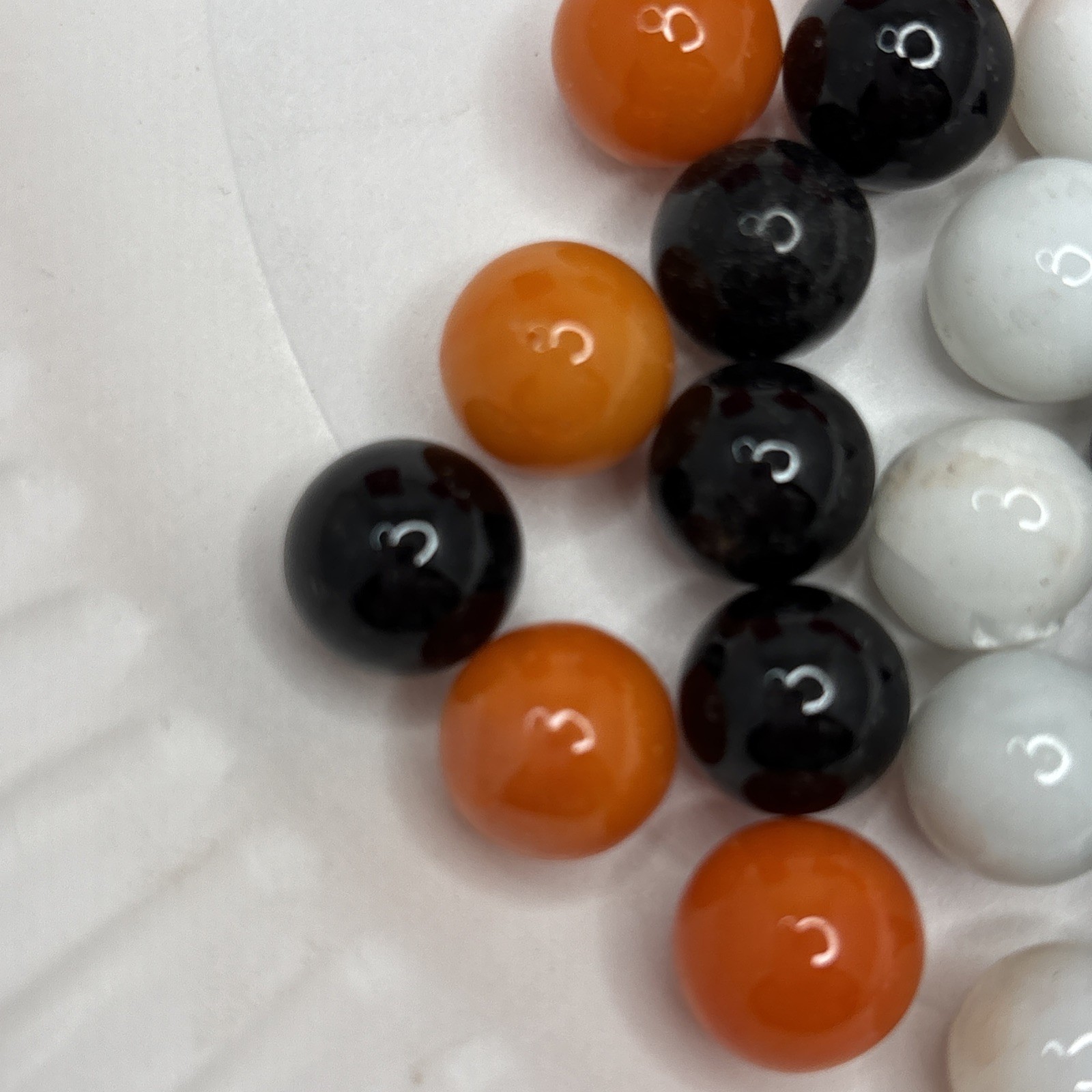 Vintage Bright Color Glass Marbles Lot of 25 Peewee Size L