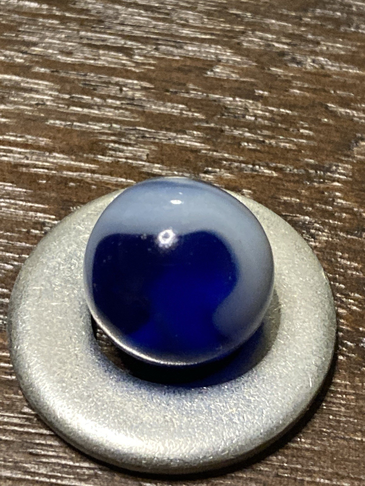 Alley Agate Blue White Glass Swirl Marble Vintage 5/8 Inch