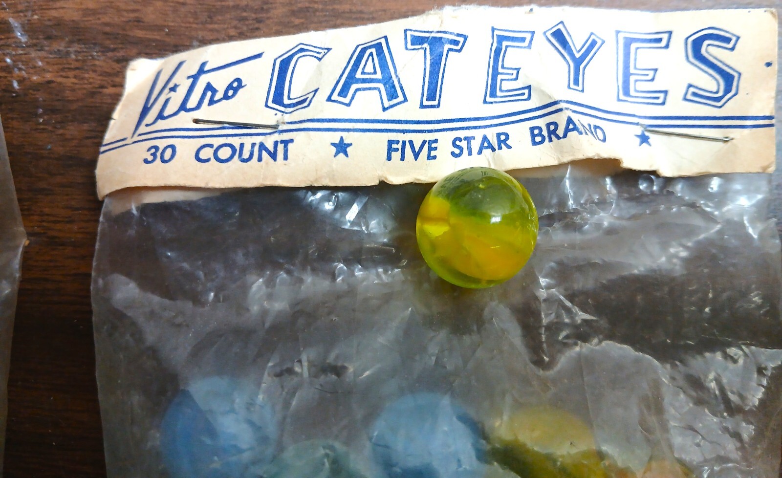 2 Vitro Cat Eyes Five Star Brand Pride of Young Americans Marbles