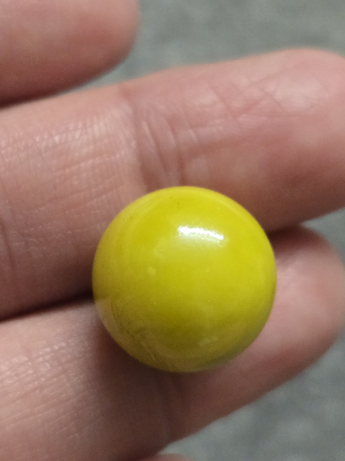 Vintage CAC Rare Yellow Pearl Swirl Christensen Marble