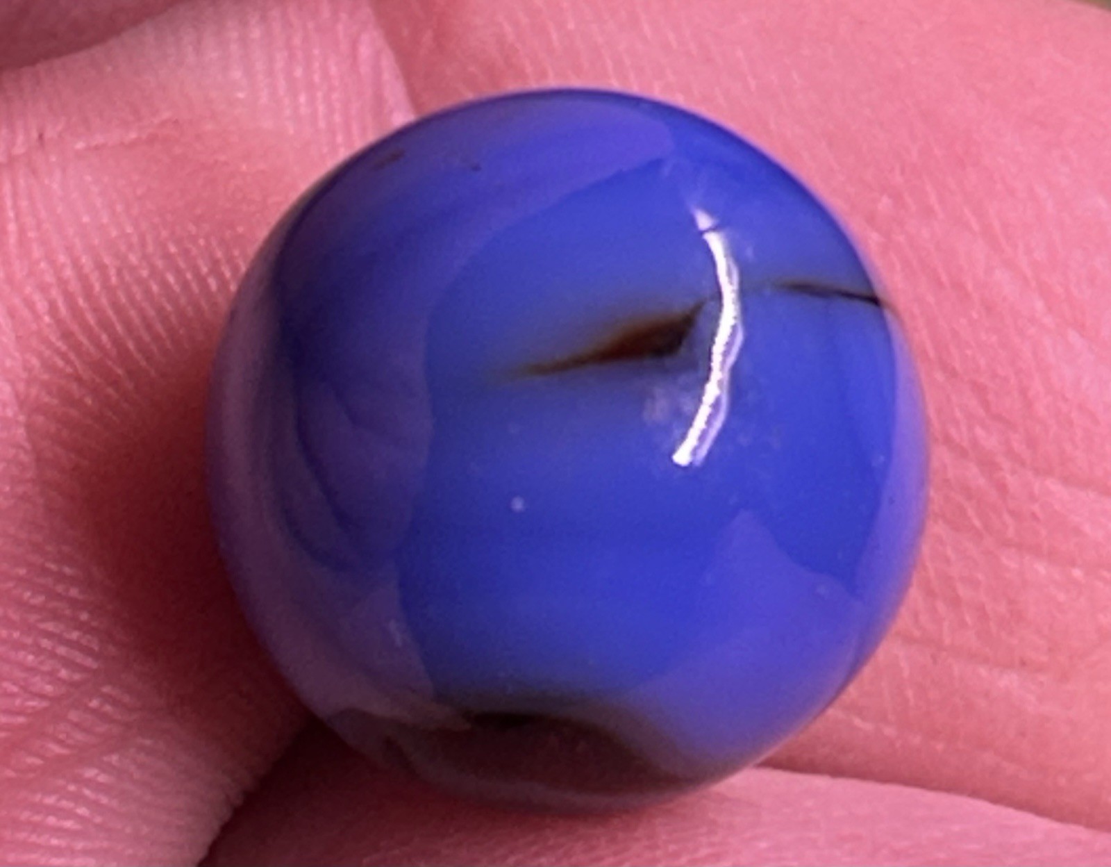 Vintage Akro Agate Or Peltier Glass 0.60” Swirl Marble Near Mint!