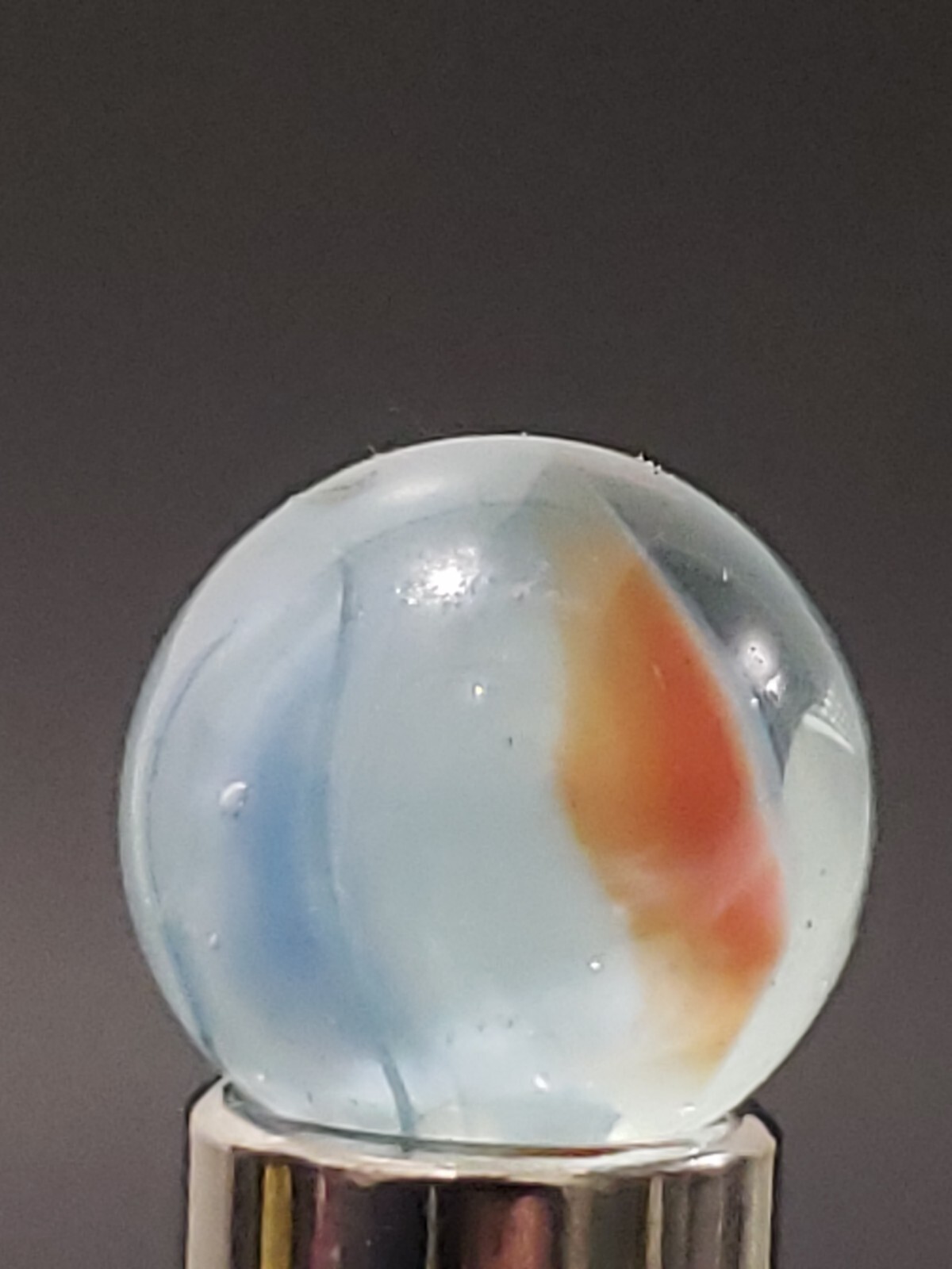 Cats Eye Marble Clear 5/8″ Vintage 4 Vein #111