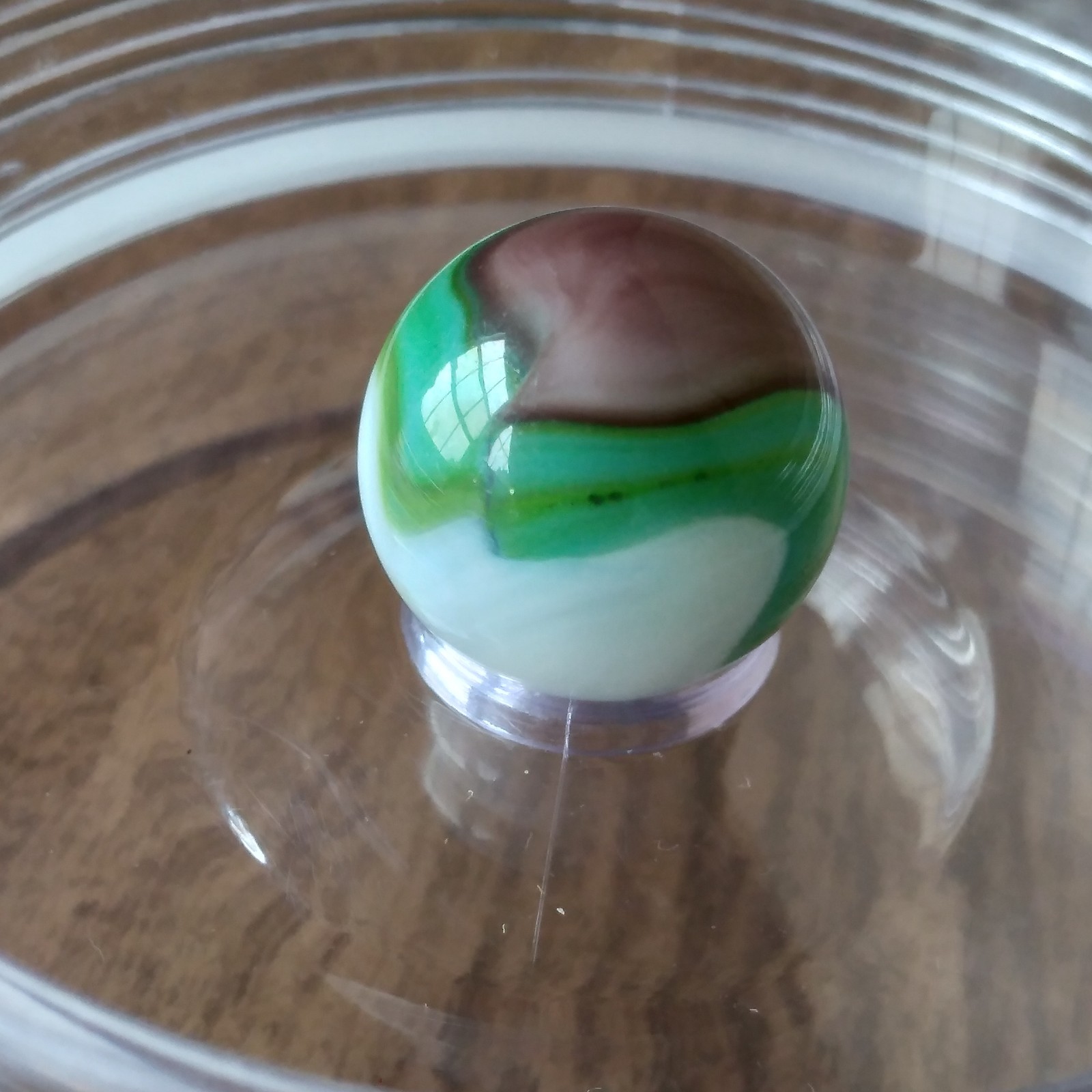 .61 Vitro Agate Tiger Eye Conqueror Wedding Cake White, Green Aventurine Marble