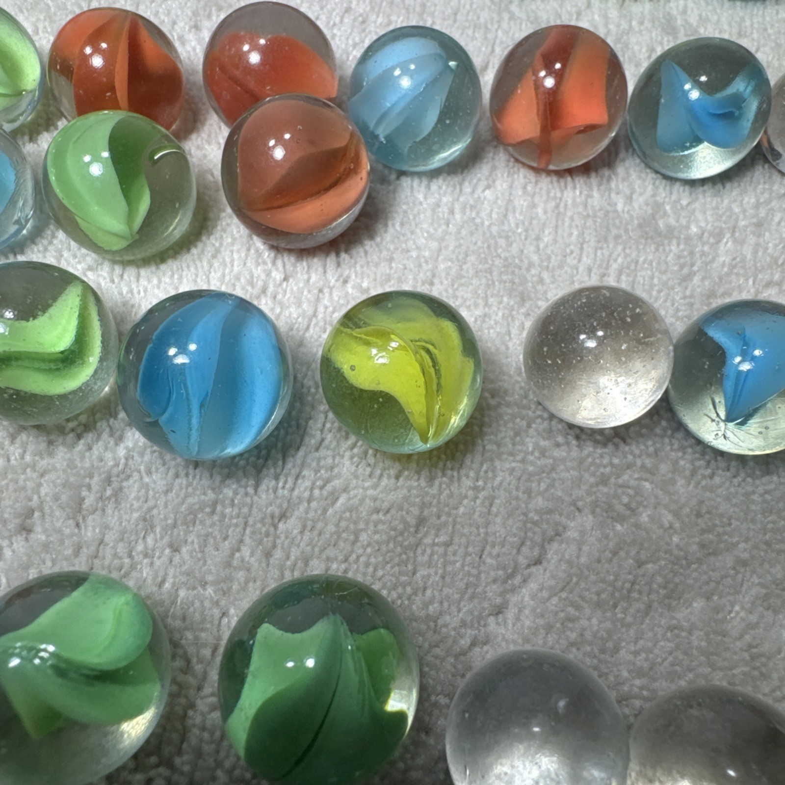 121 Vintage Marbles, Various Sizes