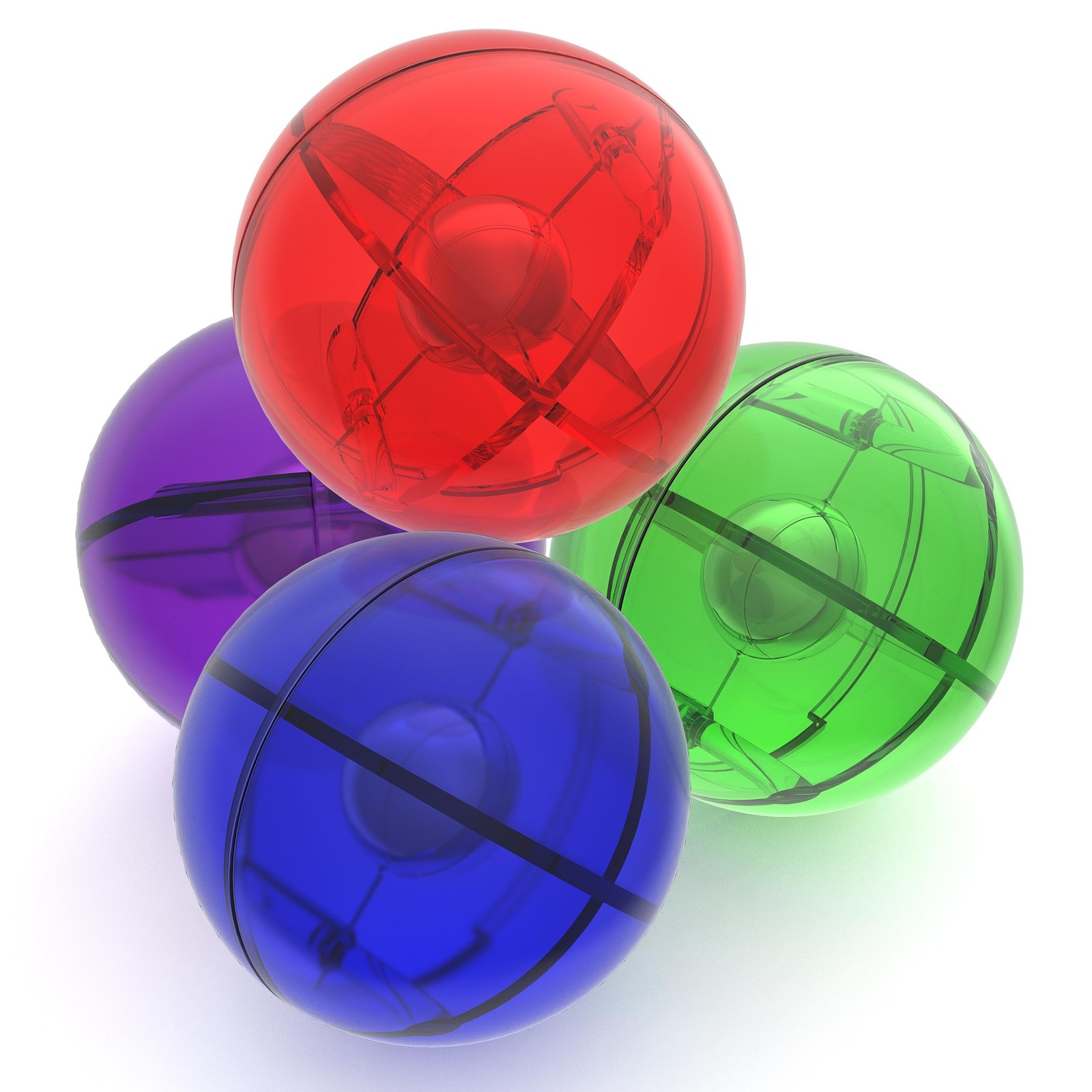 PicassoTiles 4pc Marbles for Magnetic Block Tiles Marble Medium, Multicolor