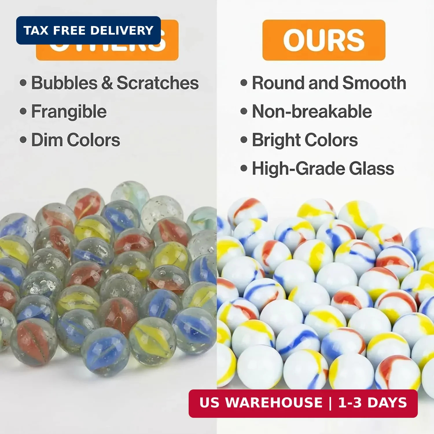 MAQIHAN 78pcs Glass Marbles – Bulk Marble Collection Cat Eye 16mm Ball for Colle