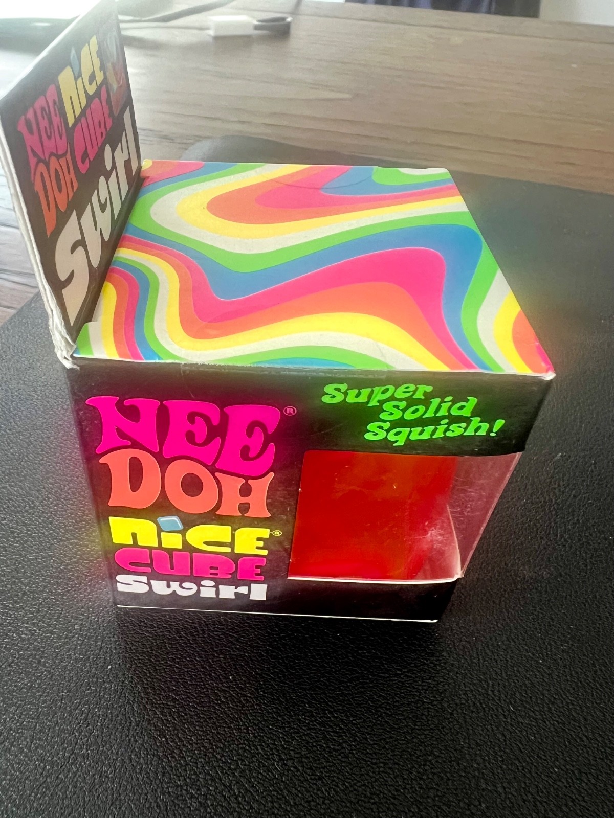 NeeDoh Nice Cube Swirl ORANGE Brand New Sealed!