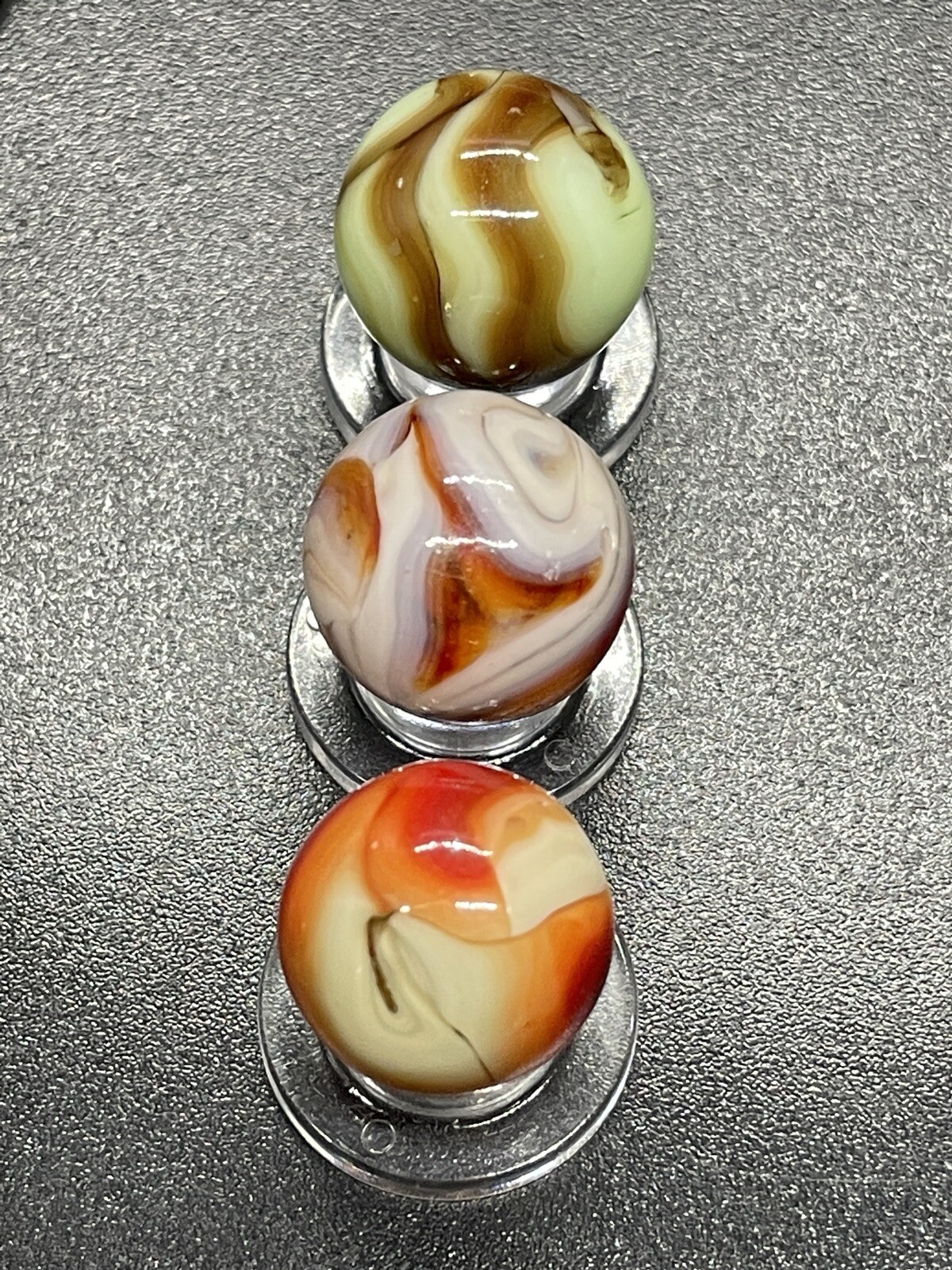 3 Swirl Marbles Alley Swirl CAC Ravenswood or Other Vintage Marbles