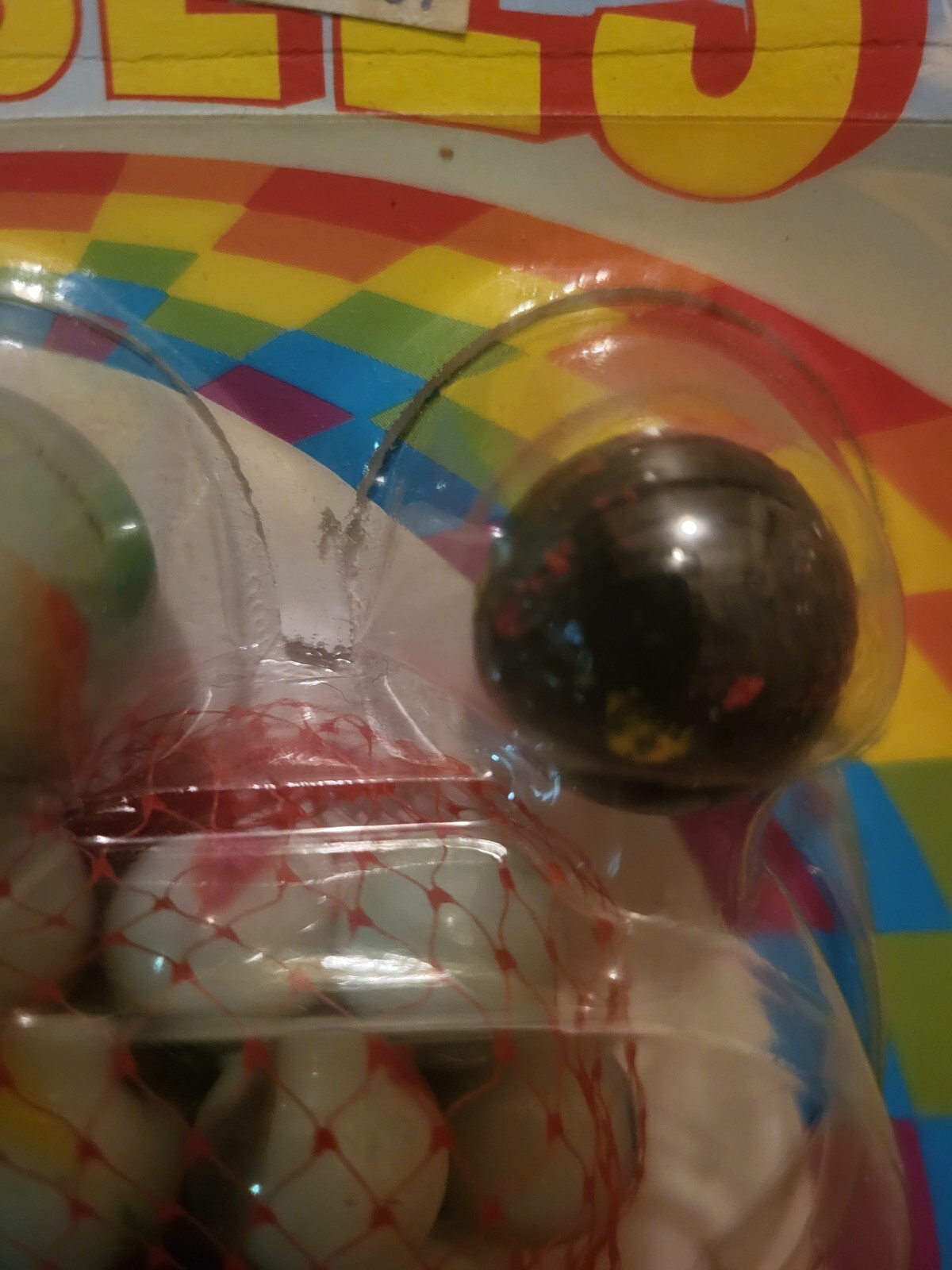 NOS Kmart 1988 IMPERIAL TOY COMPANY SUPER VALUE 75 MARBLES 3 SHOOTERS Milk White