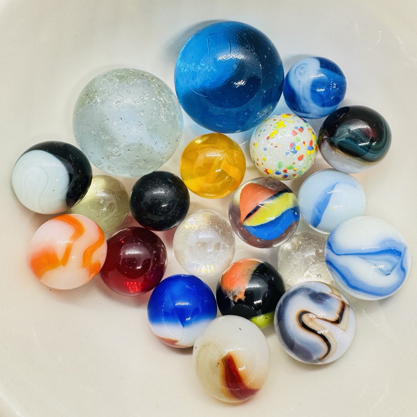 Vintage Marble Lot Of MARBLES UV Reactive Cadmium Uranium Lot #121