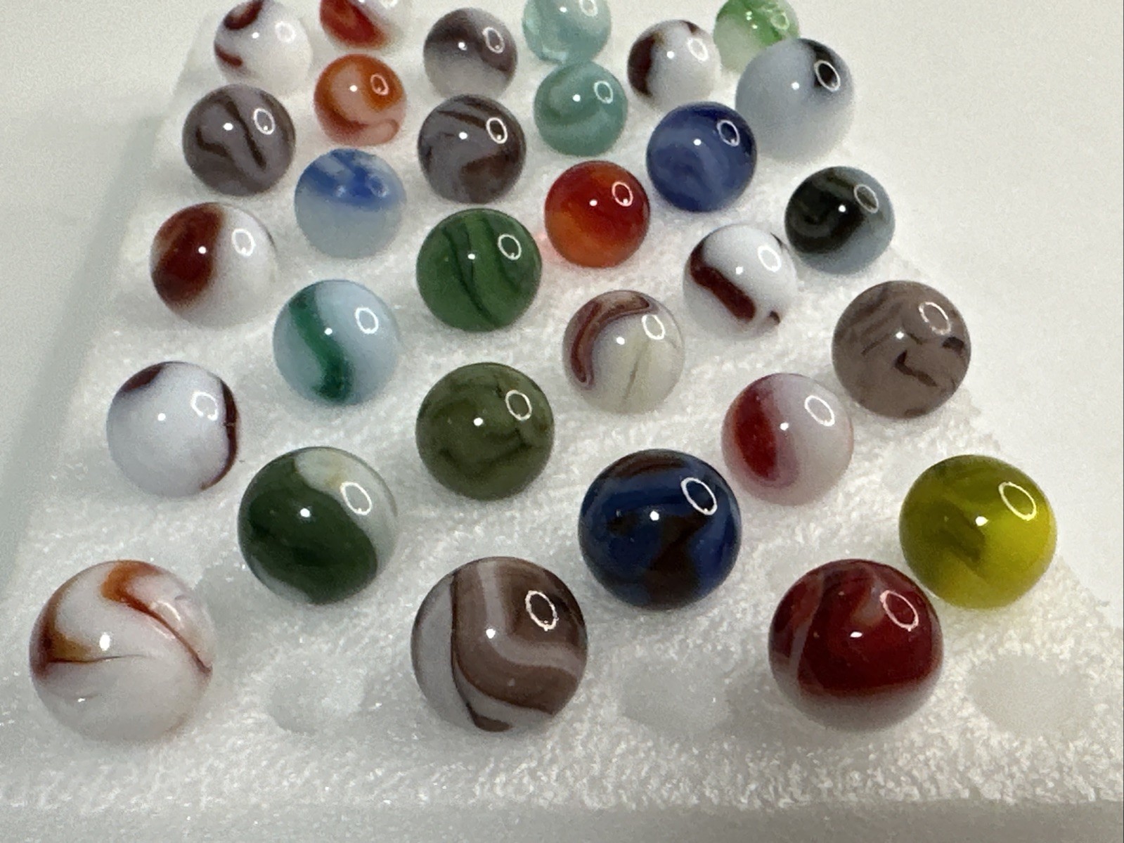 410 Lot Of 30 Jabo Swirl Marbles!
