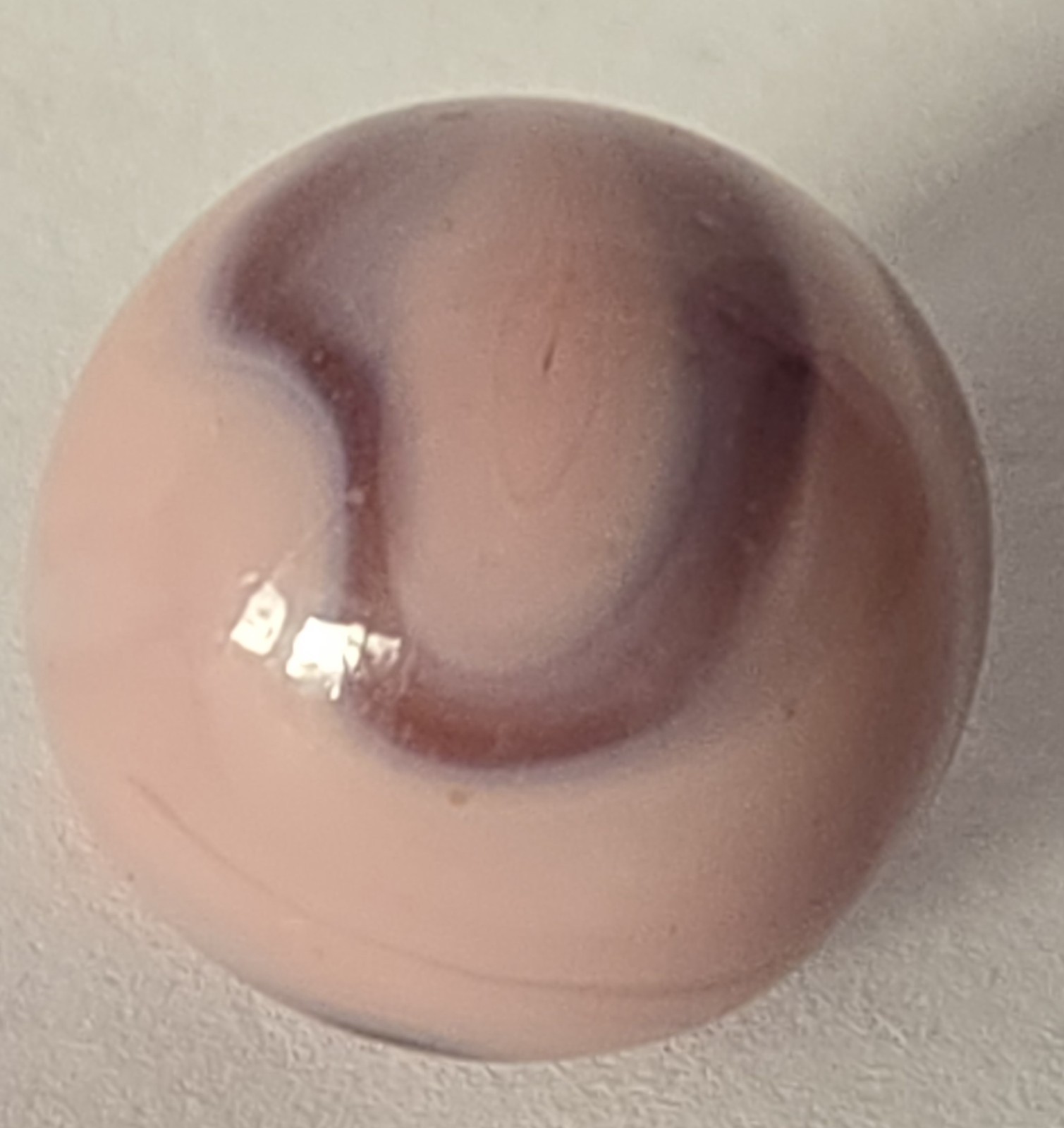 RARE VINTAGE ALLEY AGATE UV PINK LADY .92″ INCH SWIRL SHOOTER MARBLE WET MINT