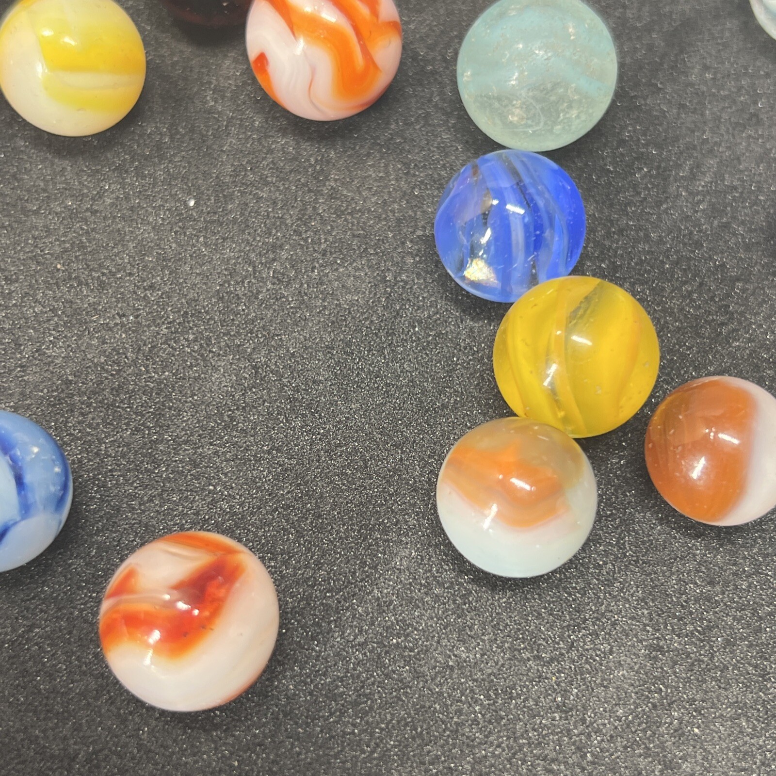 Vintage Akro Agate Peltier Christensen Glass Swirl Marble (20 Lot) Nice!
