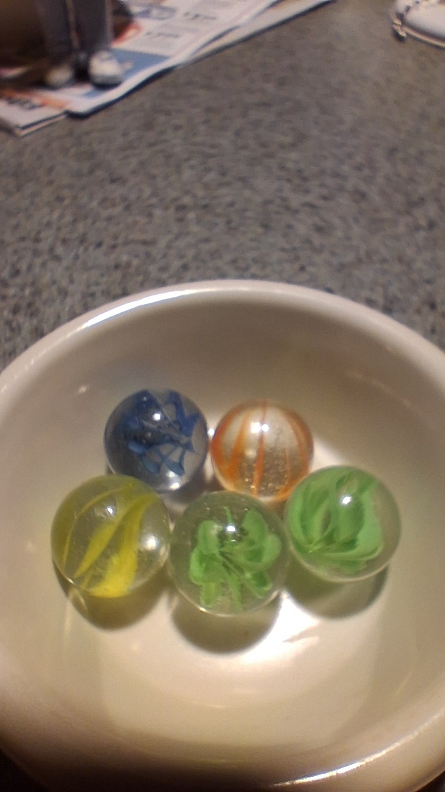 🔥 5 Vintage 6- 8 Vein Cats Eye Marbles Real good Condition