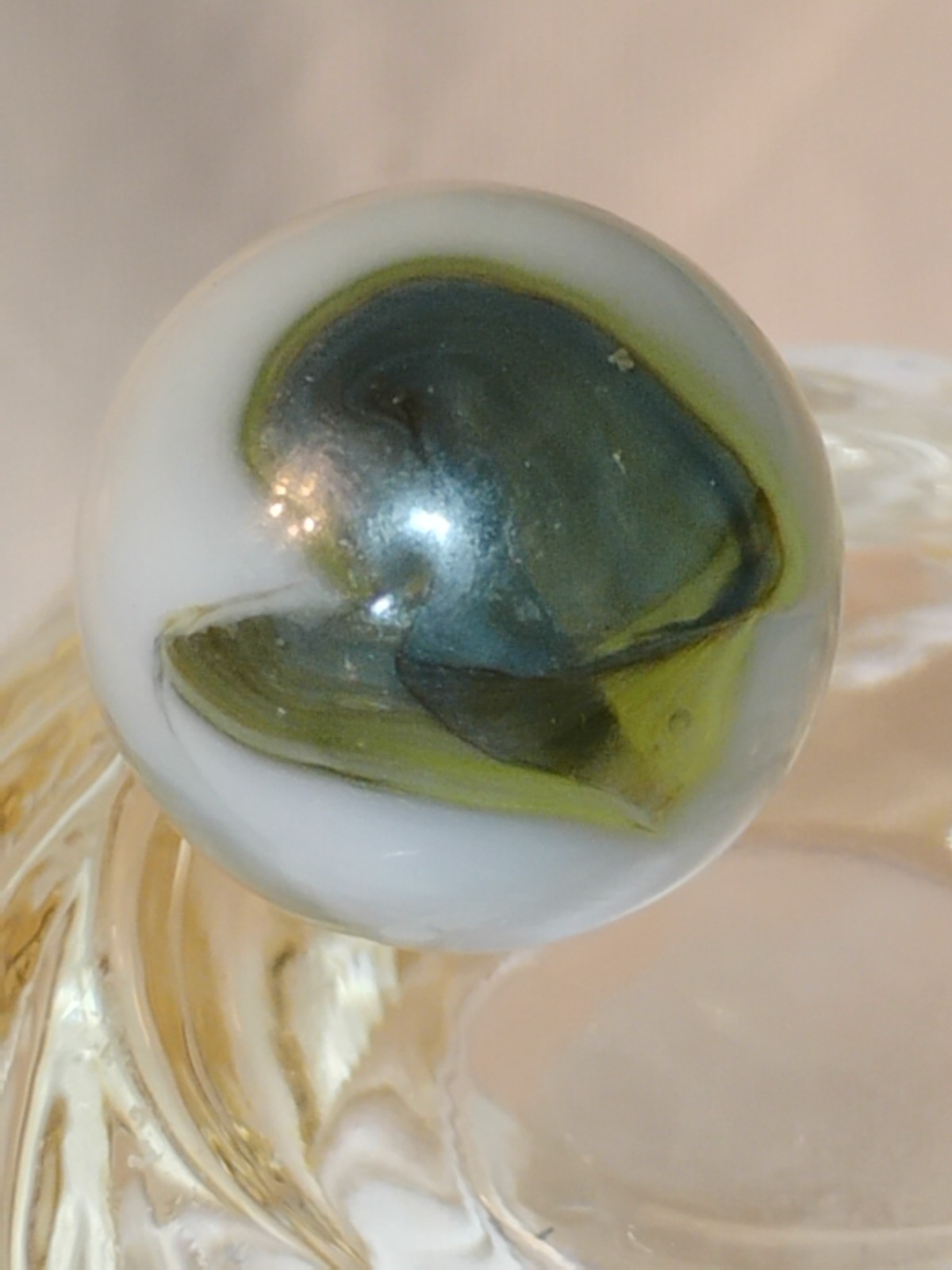 Vintage Vitro Fancy Conqueror Tigers Eye Metallic Blueish Grey Marble ?
