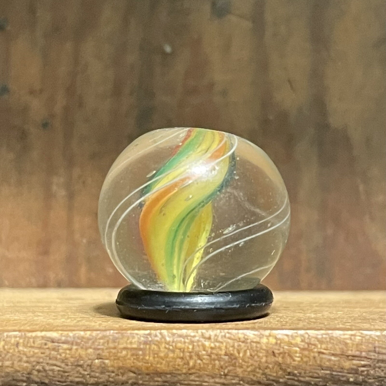 Antique Handmade Divided Core Swirl Marble 17/32” Mint | (7)