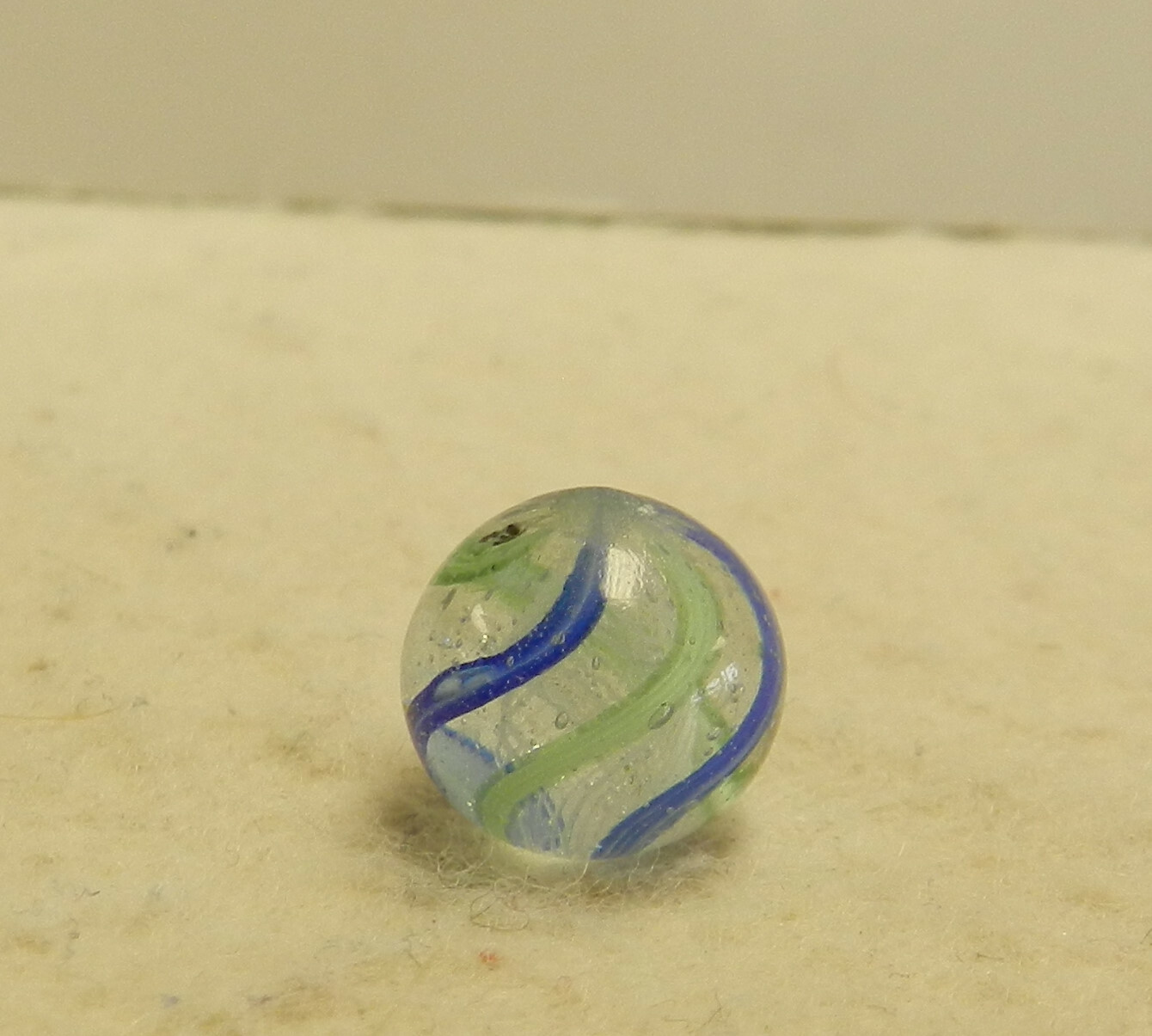 #13584m Tiny .46 Inches Peewee German Handmade Swirl Marble