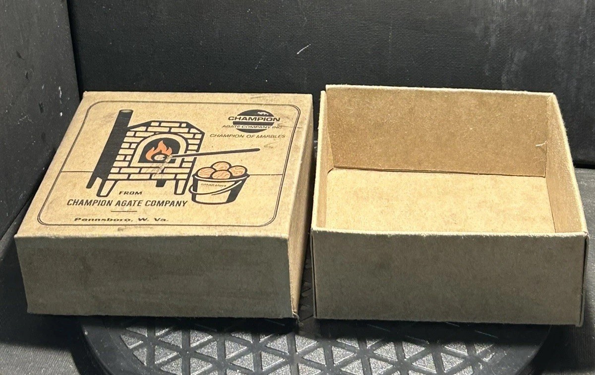 Champion Agate Company Furnace Swirl Marble Logo Deep Marble Box