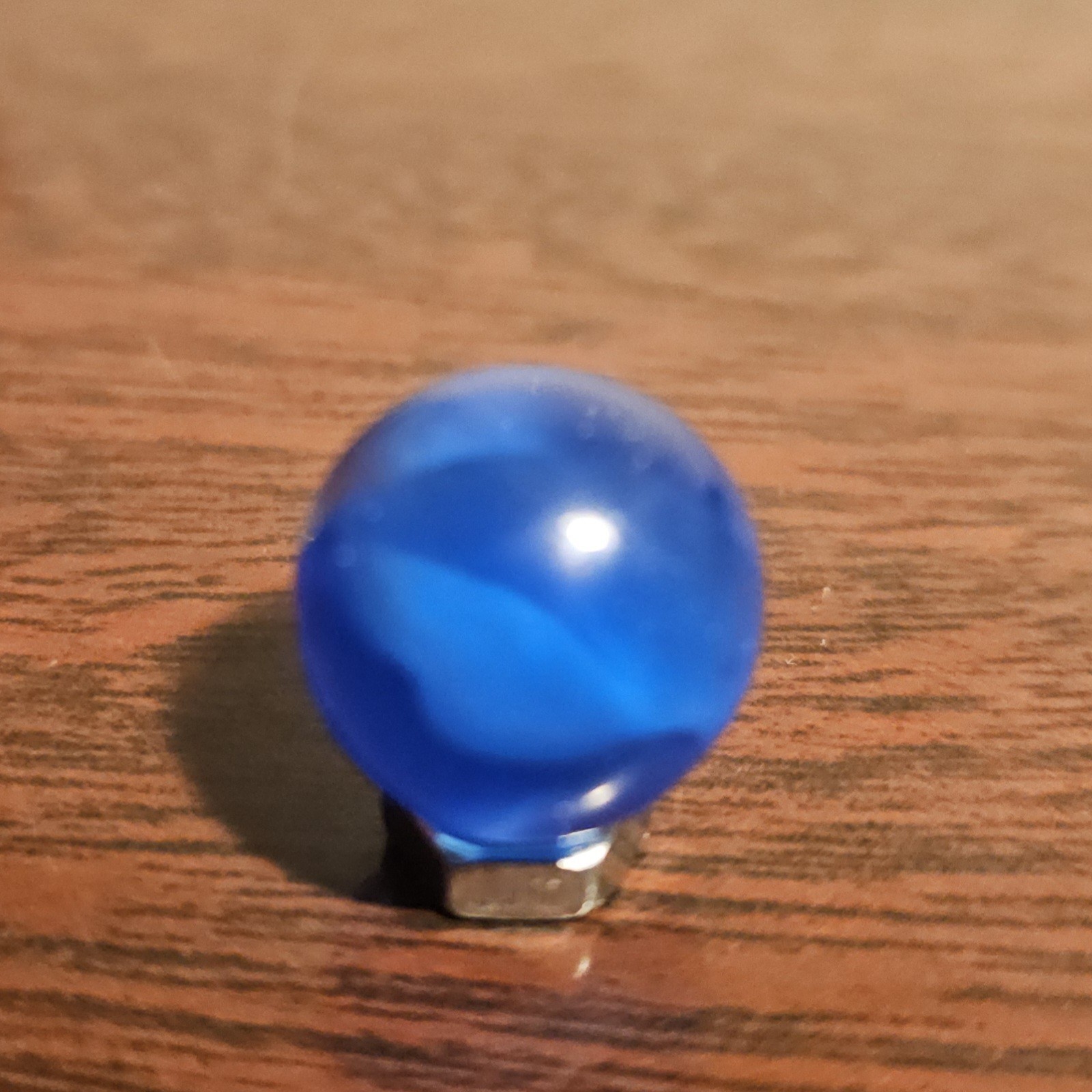 Vintage CE Bogard Dark Blue 4-Lobe Floppy .625″ Uranium Glass Marble