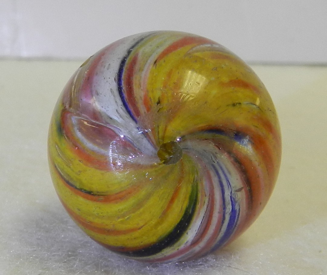 #20647m Nice High Grade Vintage German Handmade Onionskin Shooter Marble .99 In