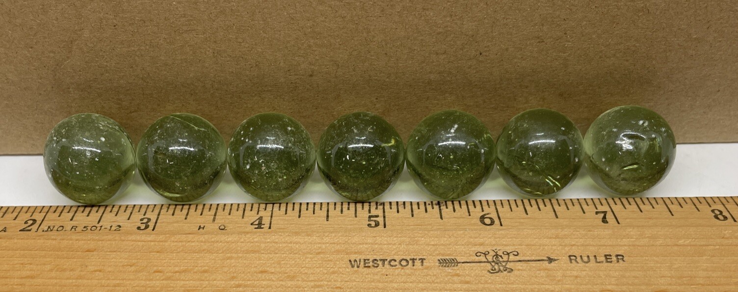Vintage Bulk 3 Lb (117 pcs) 13/16” Glass Marbles Shooter Tumbler Aquarium Used