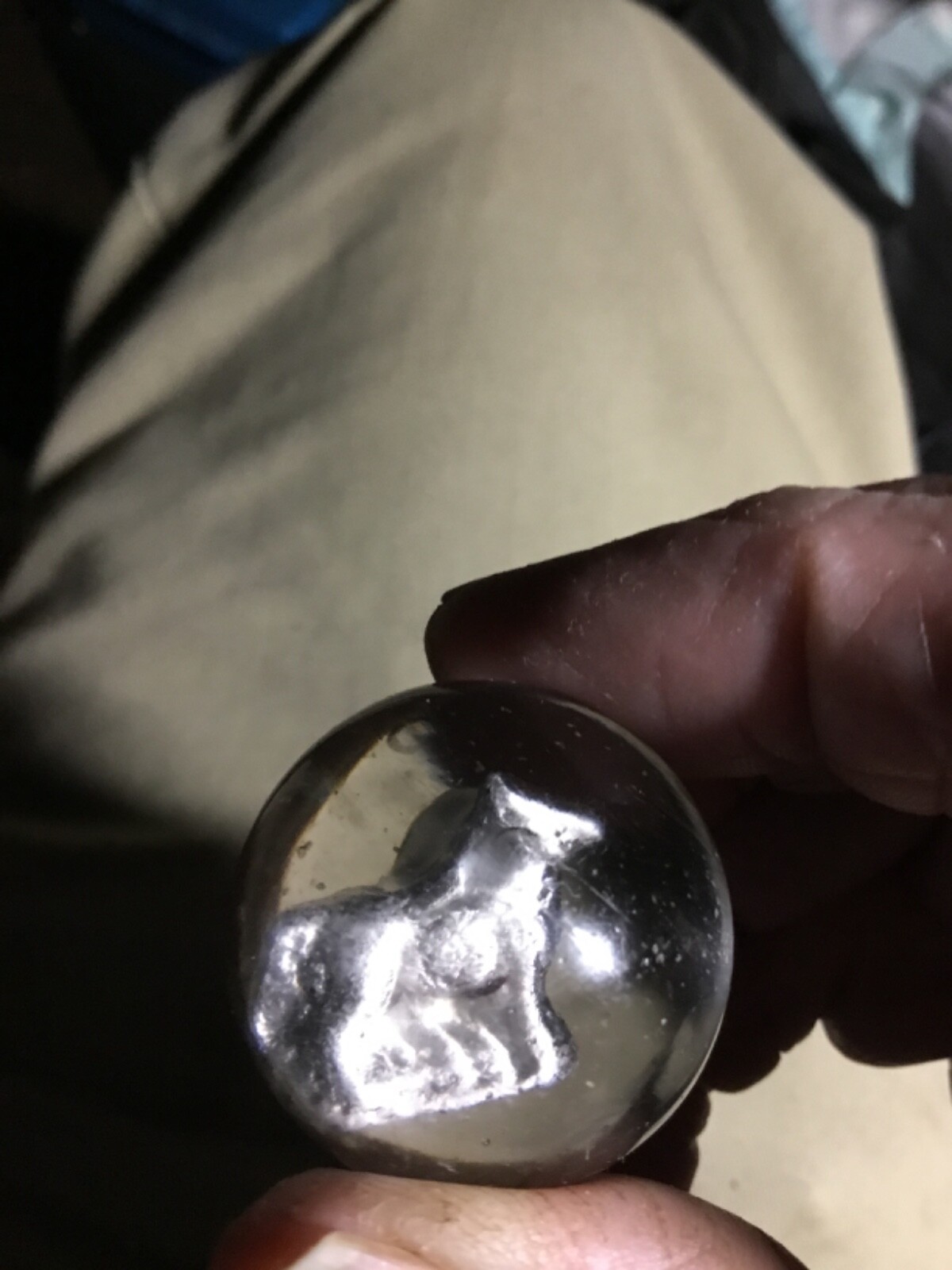 Horse Figure Sulfide Marble