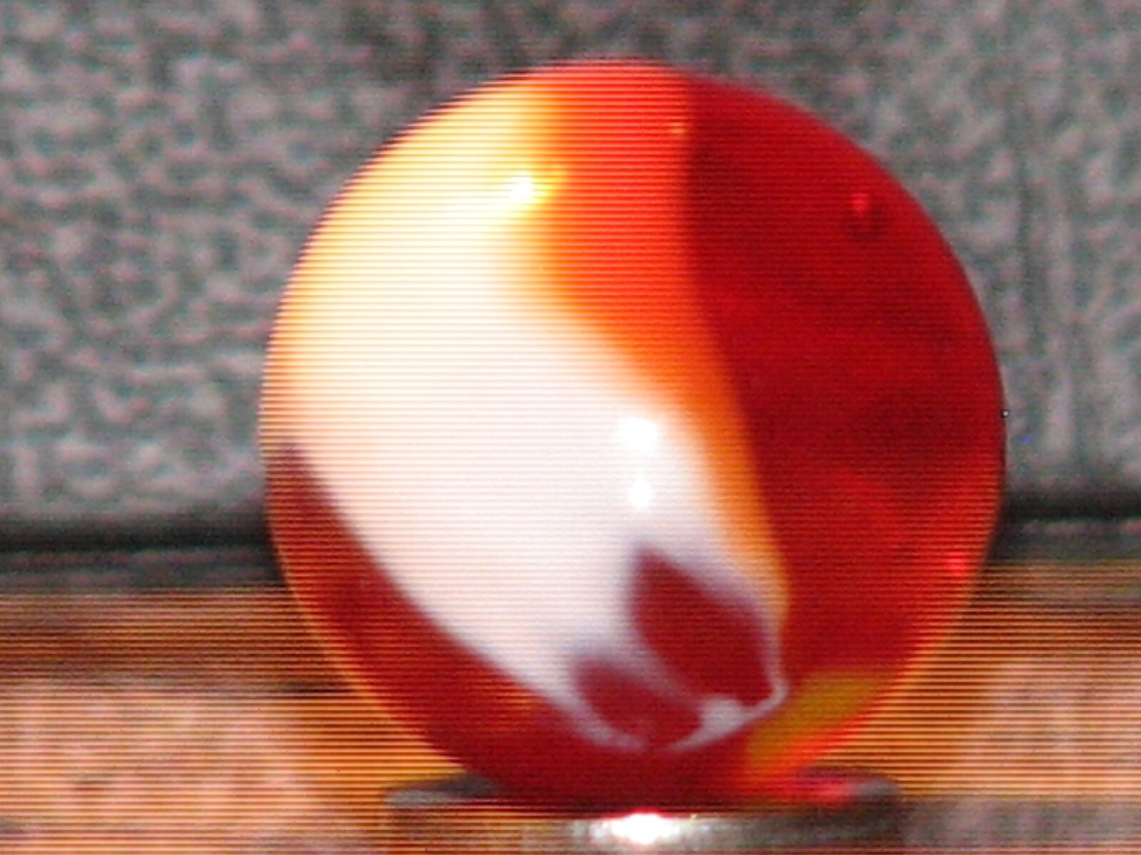 .615 in. Pelter? marble, mint